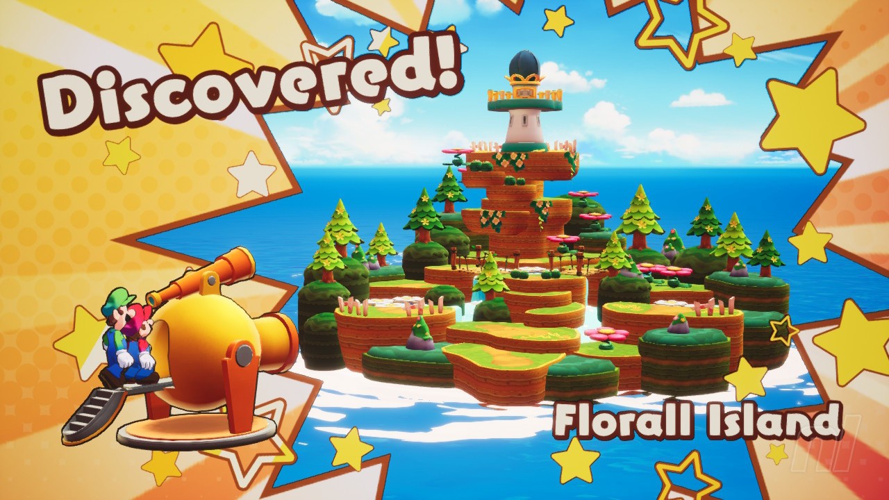 Mario and Luigi identify an island.